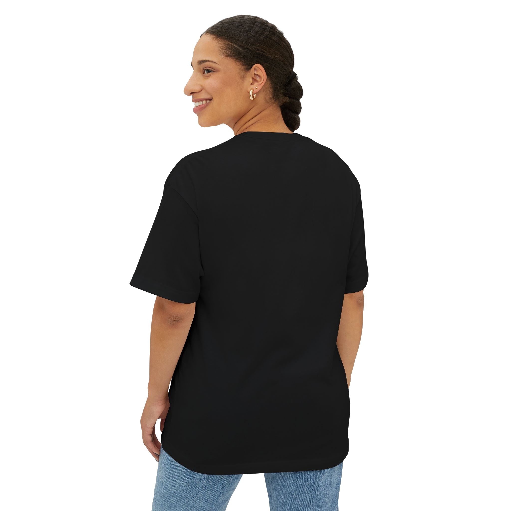 Black & White Willow Photo Tee — Moody Nature Oversized T-Shirt