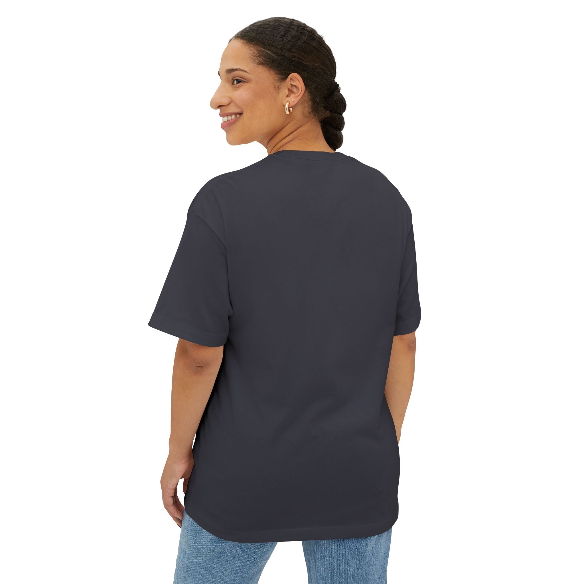 Black & White Willow Photo Tee — Moody Nature Oversized T-Shirt
